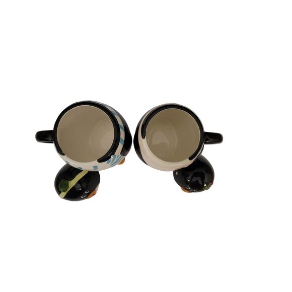 Whimsical Penguin Mug Set with Removable Heads, Ceramic, Pair, Novelty Animal Co - Picture 8 of 8